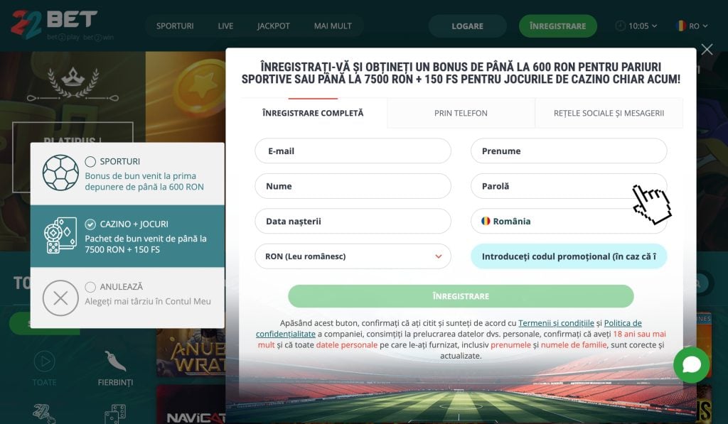 Începe completarea formularului