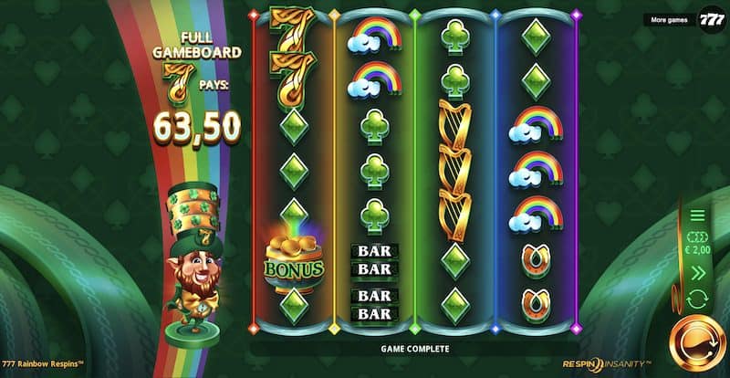 Joacă gratis 777 Rainbow Respins
