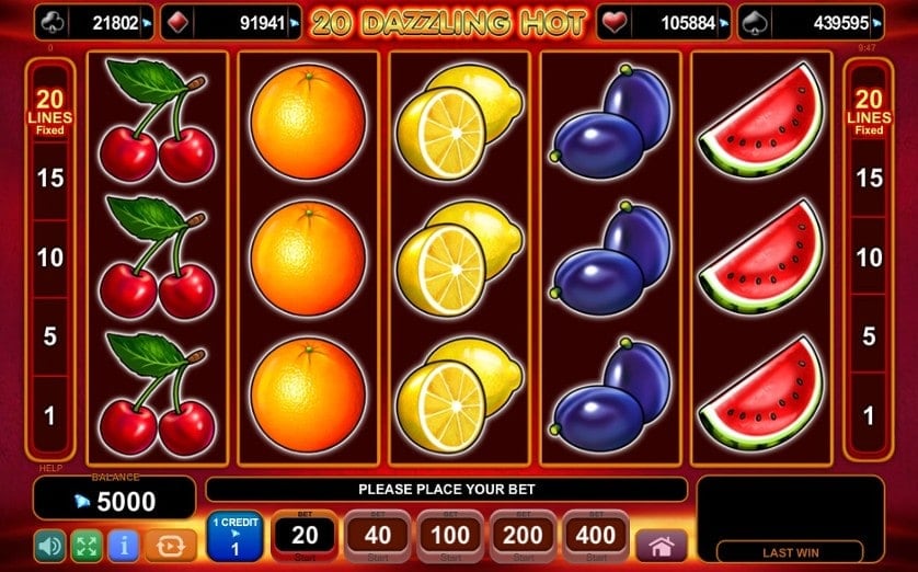 Joacă gratis 20 Dazzling Hot