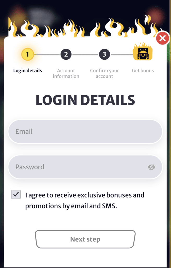 Apasă "Sign Up" și începe să completezi formularul