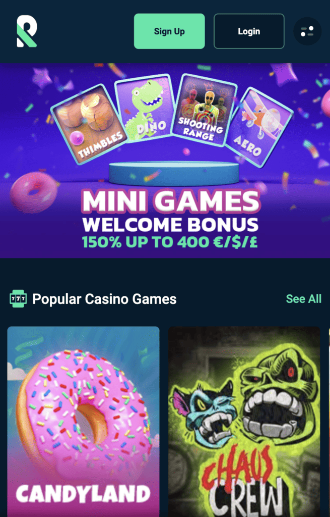 Apasă butonul "Joacă" pentru a obține acces instantaneu la pagina de înregistrare Rolletto casino