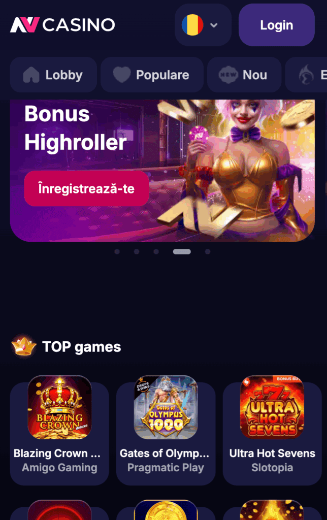 Citește recenzia și vizitează platforma NV cazinou