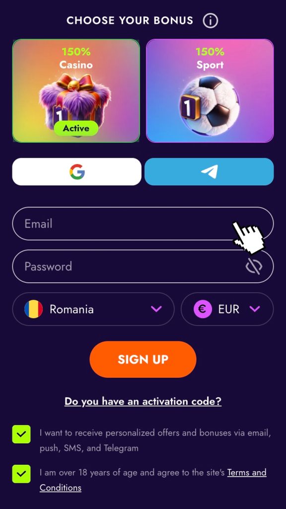 Completează câmpurile din stânga formularului
