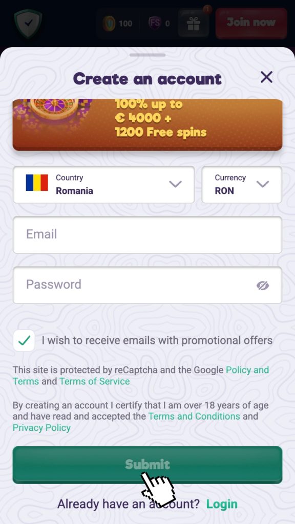 Apasă butonul “Submit”