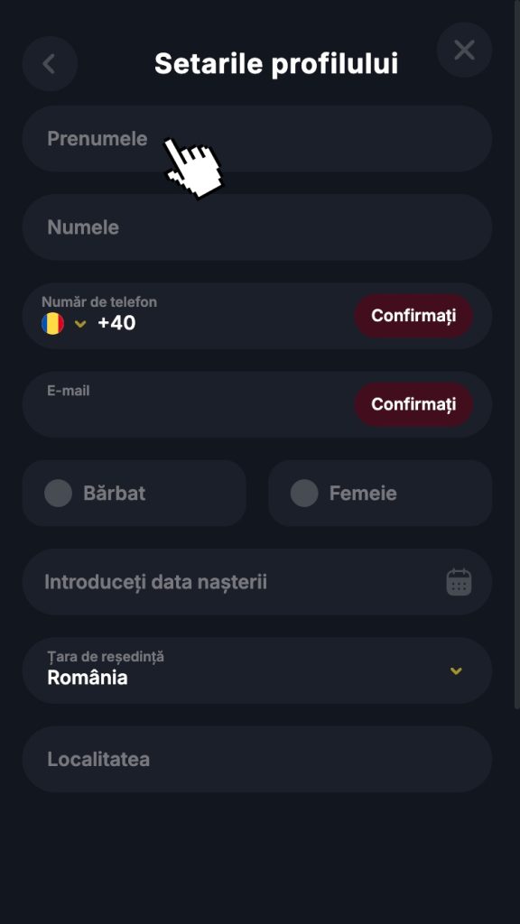 Completează-ți profilul de jucător