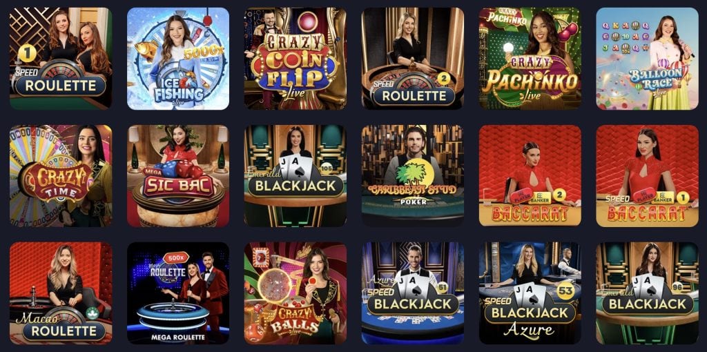 Vox Casino - Live casino