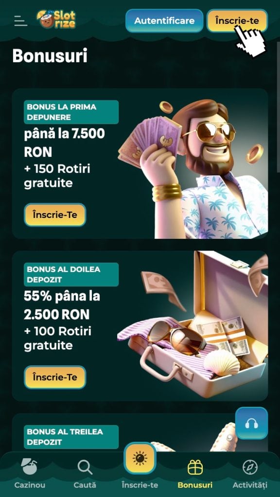 Accesează site-ul cazinoului