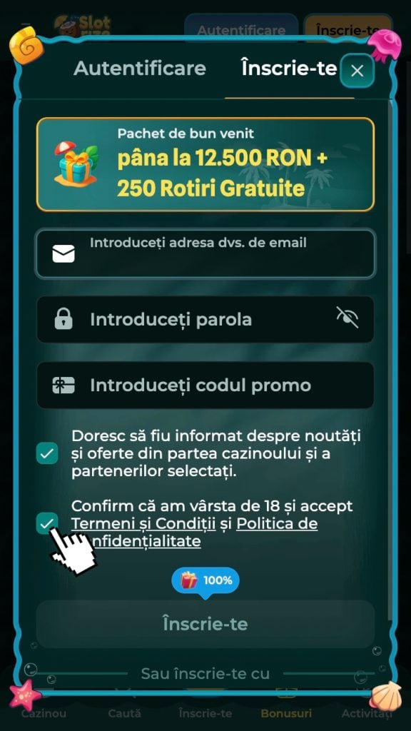 Acceptă termenii