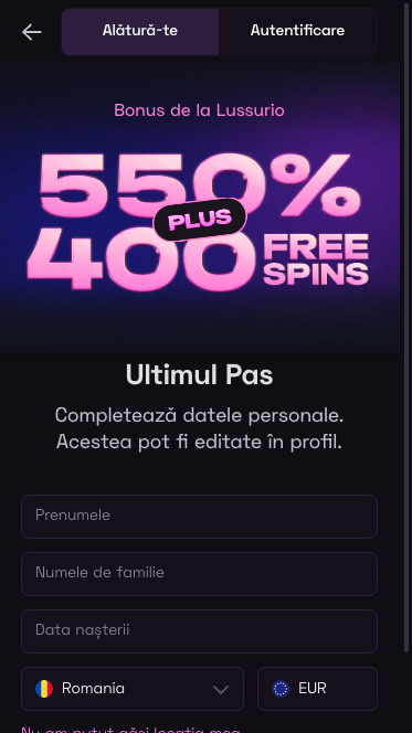 Completează datele personale